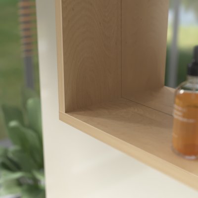 LED Spiegel mit Rahmen - Madera 1