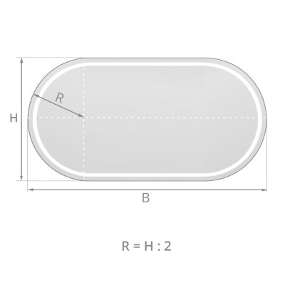 Rundbogen Spiegel Bad F614L4K