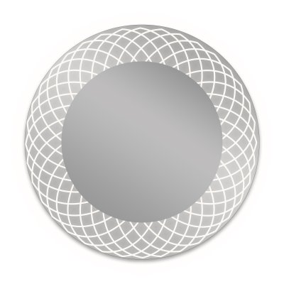 Runder LED Spiegel mit Glas-Rahmen Lisandra 1
