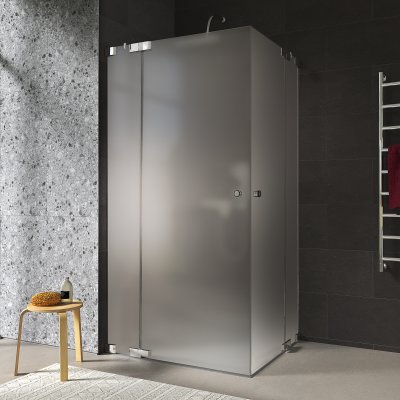 Duschkabine ESG Satinato mit Eckeinstieg AREA 1/209