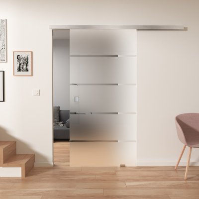 Glas-Schiebetür satiniert AREA 2/IS