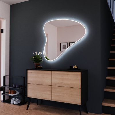 LED Spiegel organisch geformt Flügel 3