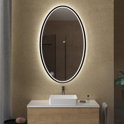 Teillack Spiegel oval beleuchtet F661L4OTL