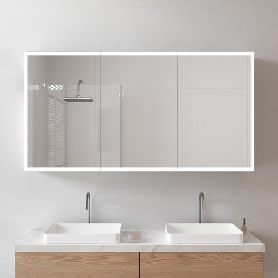 Bad Spiegelschrank aus Aluminium - Elbe 1