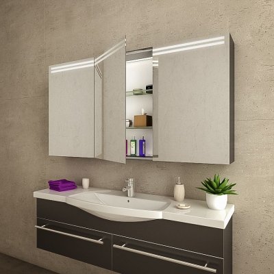 Badezimmer Spiegelschrank mit LED - GIBRALTAR