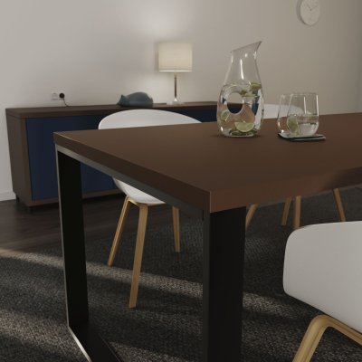 Braune Tischplatte nach Maß 38 mm, Schreibtisch-/ Esstischplatte