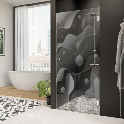 Dusche Echtglas-Tür nach Maß DESIGN 4/101