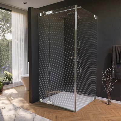 Glas Duschkabine Tür seitlich mit Dekor DOT 1/210