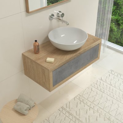 Waschbecken Unterschrank mit Auszug 17A