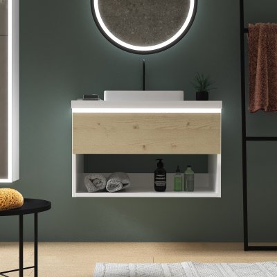Bad Unterschrank nach Maß beleuchtet - Mellum 05A/LED