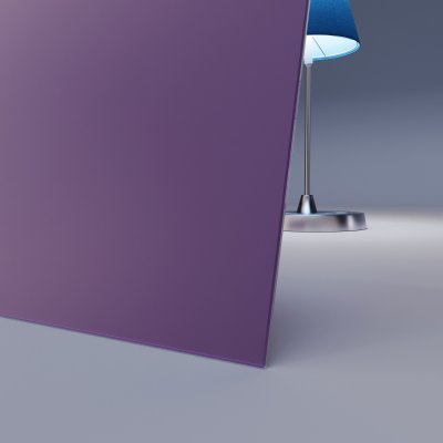 Lila / Violett lackiertes ESG Glas SATINATO 4mm