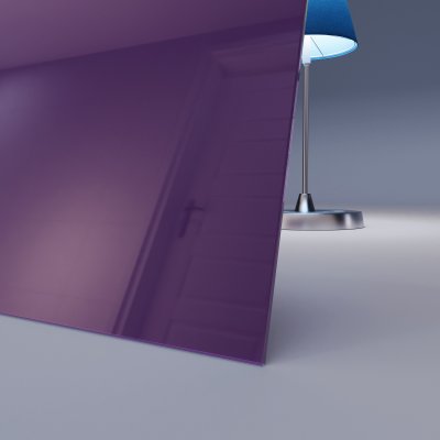 Lila / Violett lackiertes ESG Glas nach Maß 4mm