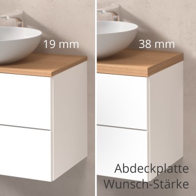 Waschbecken Unterschrank mit Auszug - Baltrum 01C