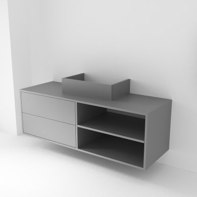 Waschtisch-Unterschrank 44A mit Blende