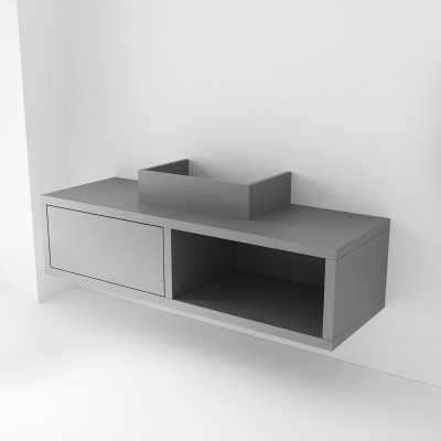 Waschtisch Unterschrank 48A mit Blende