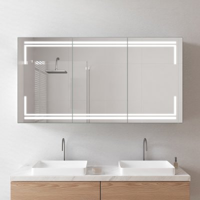 Spiegelschrank auf Maß aus schwarzem Aluminium - Ruhr/Schwarz