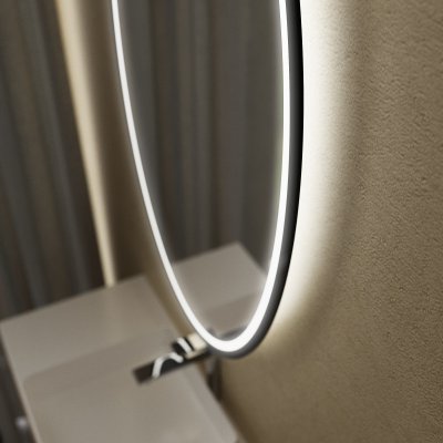 Teillack Spiegel oval beleuchtet F661L4OTL