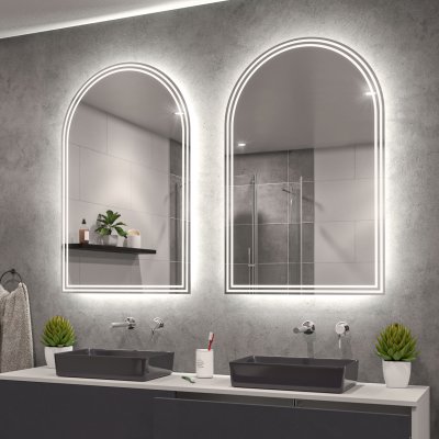 Badspiegel beleuchtet mit Rundbogen F640L4B