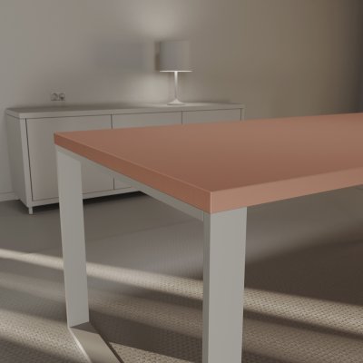 Rosa-/Pink-farbene Tischplatte nach Maß 38 mm, Schreibtisch-/ Esstischplatte