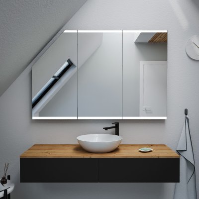 Spiegelschrank für die Dachschräge - Crystal