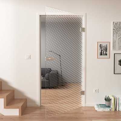 Glastür innen Laser-Design DOT 1
