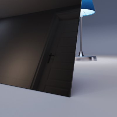 Schwarz lackiertes ESG Glas nach Maß 4mm