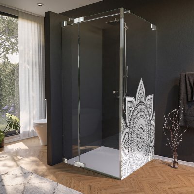 Glas Duschkabine Tür seitlich mit Motiv MANDALA 1/210