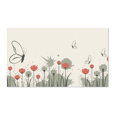 Küchenrückwand ESG Glas 6mm mit keramischen Farbdruck MOHN 1
