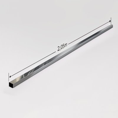 Rohr quadratisch Chrom für Stabilisationsstange 19x19 mm, 2,05 m Länge