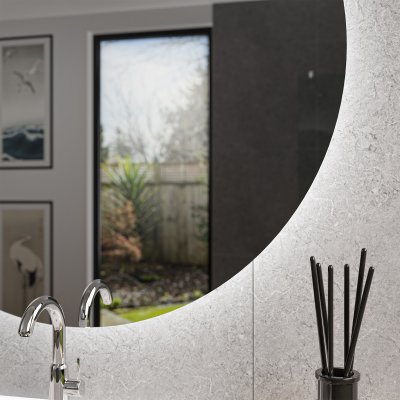 Smart Home Spiegel rund KNX/Dali - EMILY