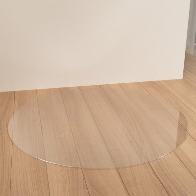 Funkenschutzplatte rund aus ESG Weißglas 10 mm