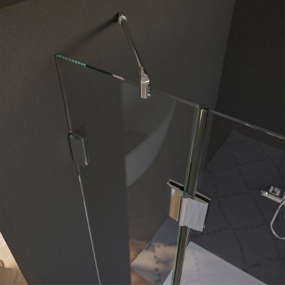 Glas Duschkabine nach Maß, Tür seitlich 210