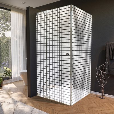 Glas Duschkabine, Tür seitlich CARRE 2/210