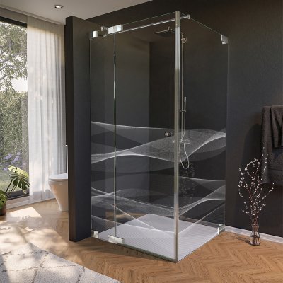 Glas Duschkabine Tür seitlich mit Dekor ARRAY 2/210