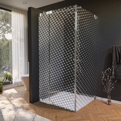Glas Duschkabine Tür seitlich mit Dekor DOT 2/210