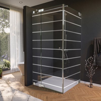 Glas Duschkabine Tür seitlich mit Dekor FORRADO 3/210